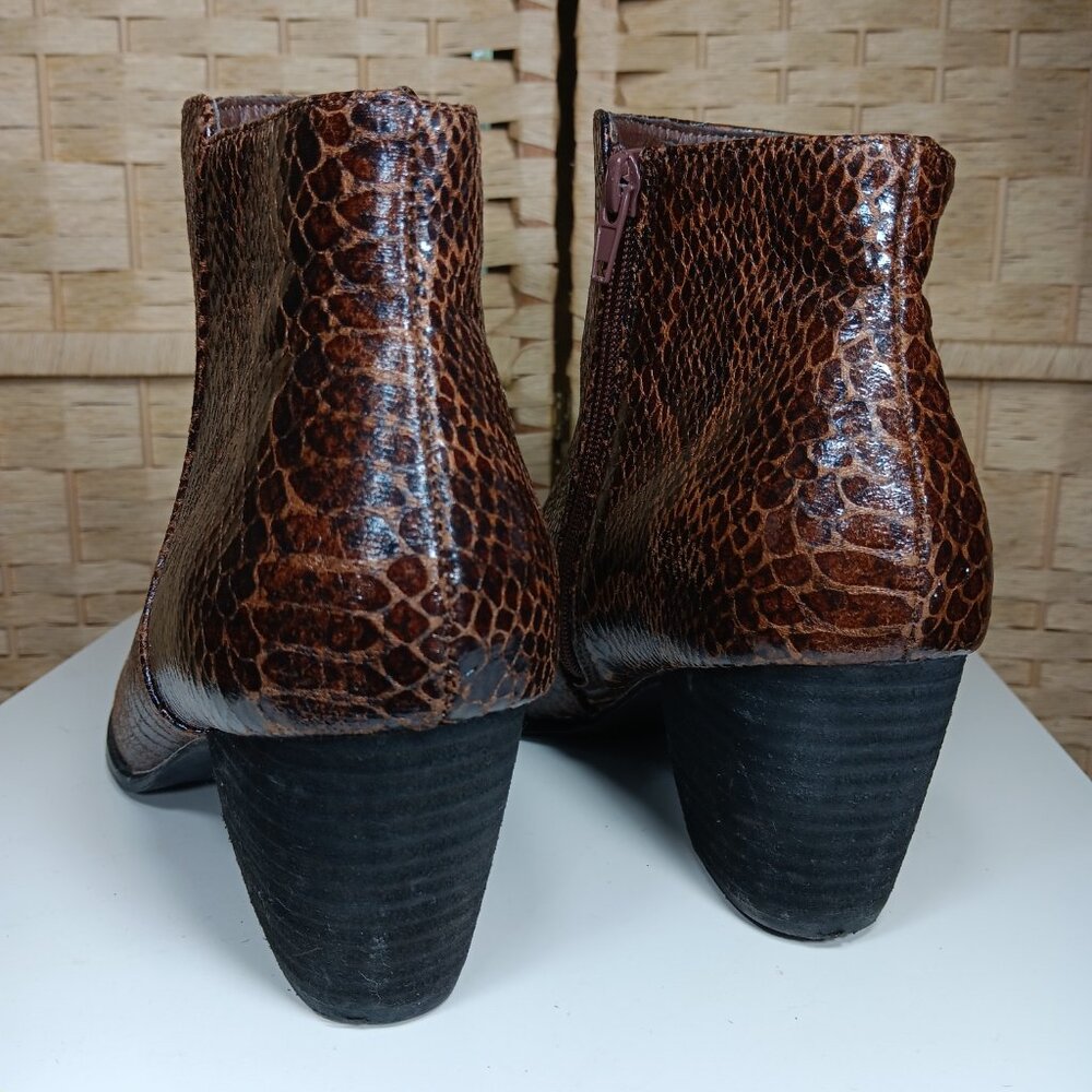 Coconuts by Matisse Faux Leather Snakeskin Boots 9.5 Womens - Picture 4 of 9
